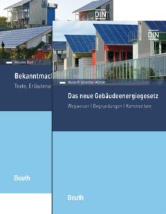 Gebäudeenergiegesetz und Bekanntmachungen zum GEG. Paket